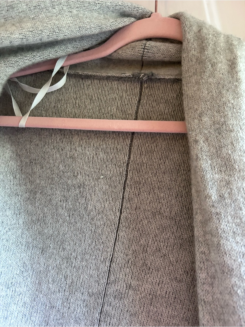 Babaton Gray Wool Cashmere Long Open Cardigan Sweater Pockets - Picture 15 of 16